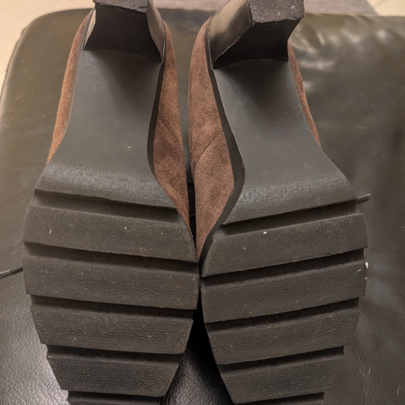 VINTAGE Brown Upper Leather Suede Ankle Boots Women's Size 8.5 - Picture 6 of 7